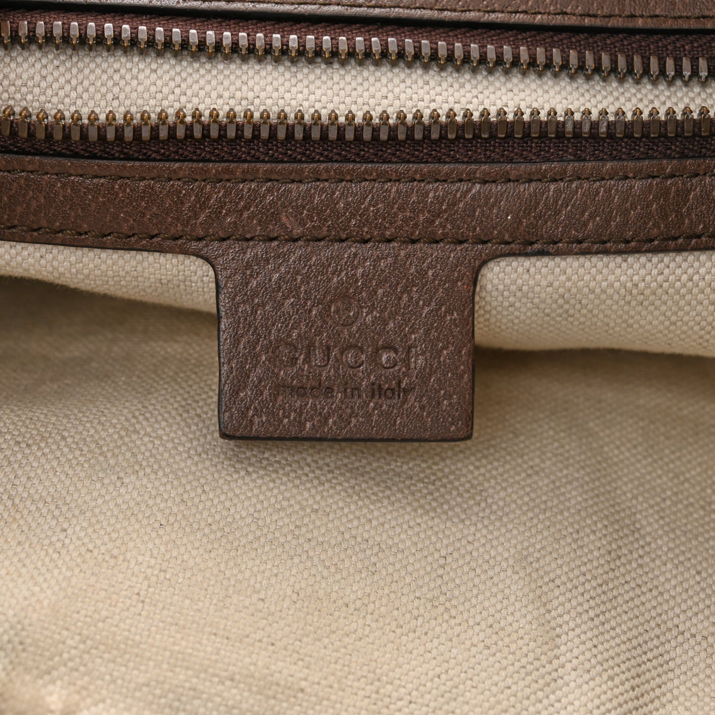 GG Supreme Monogram Web Small Ophidia Half Moon Hobo Brown