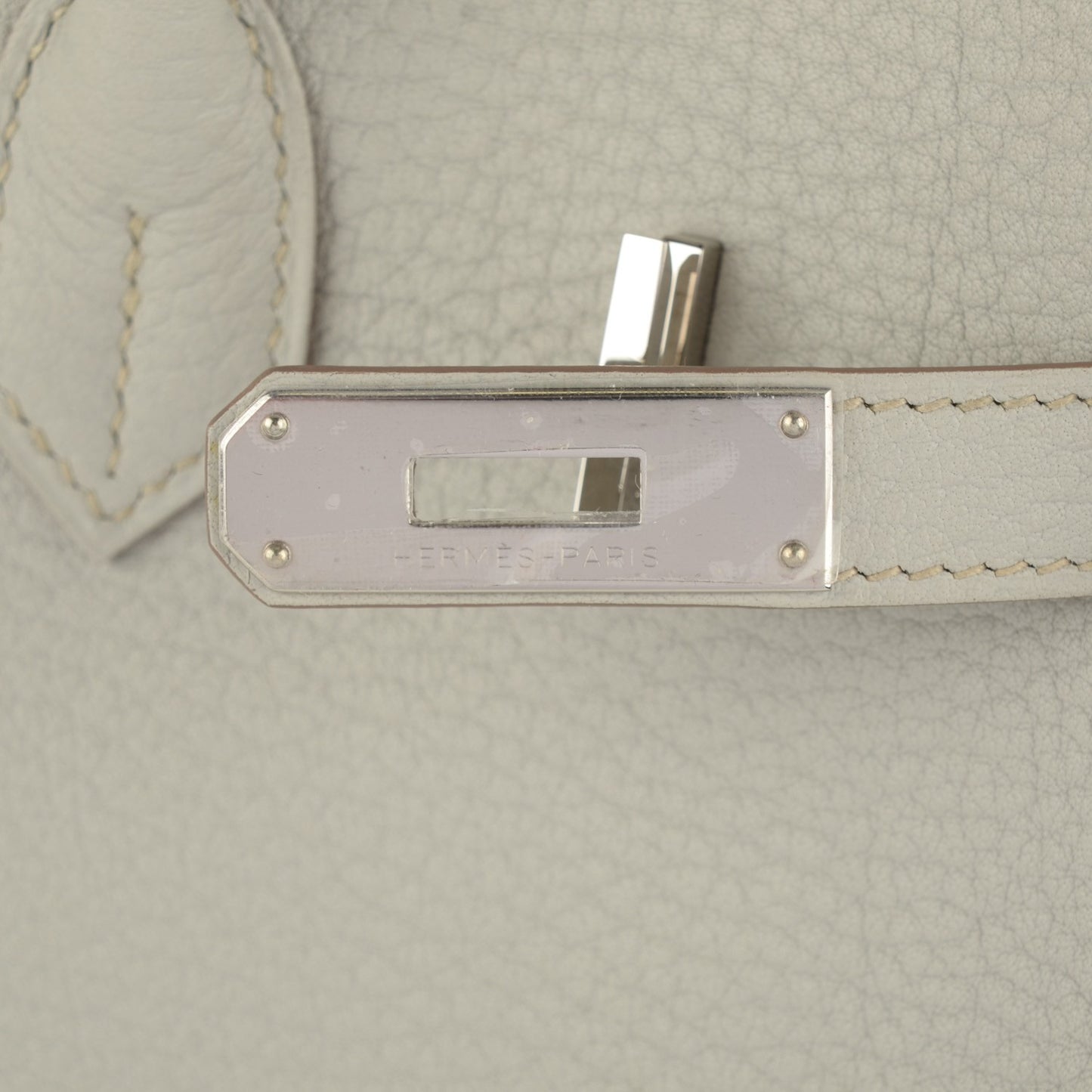 Taurillon Clemence Birkin 35 Gris Perle
