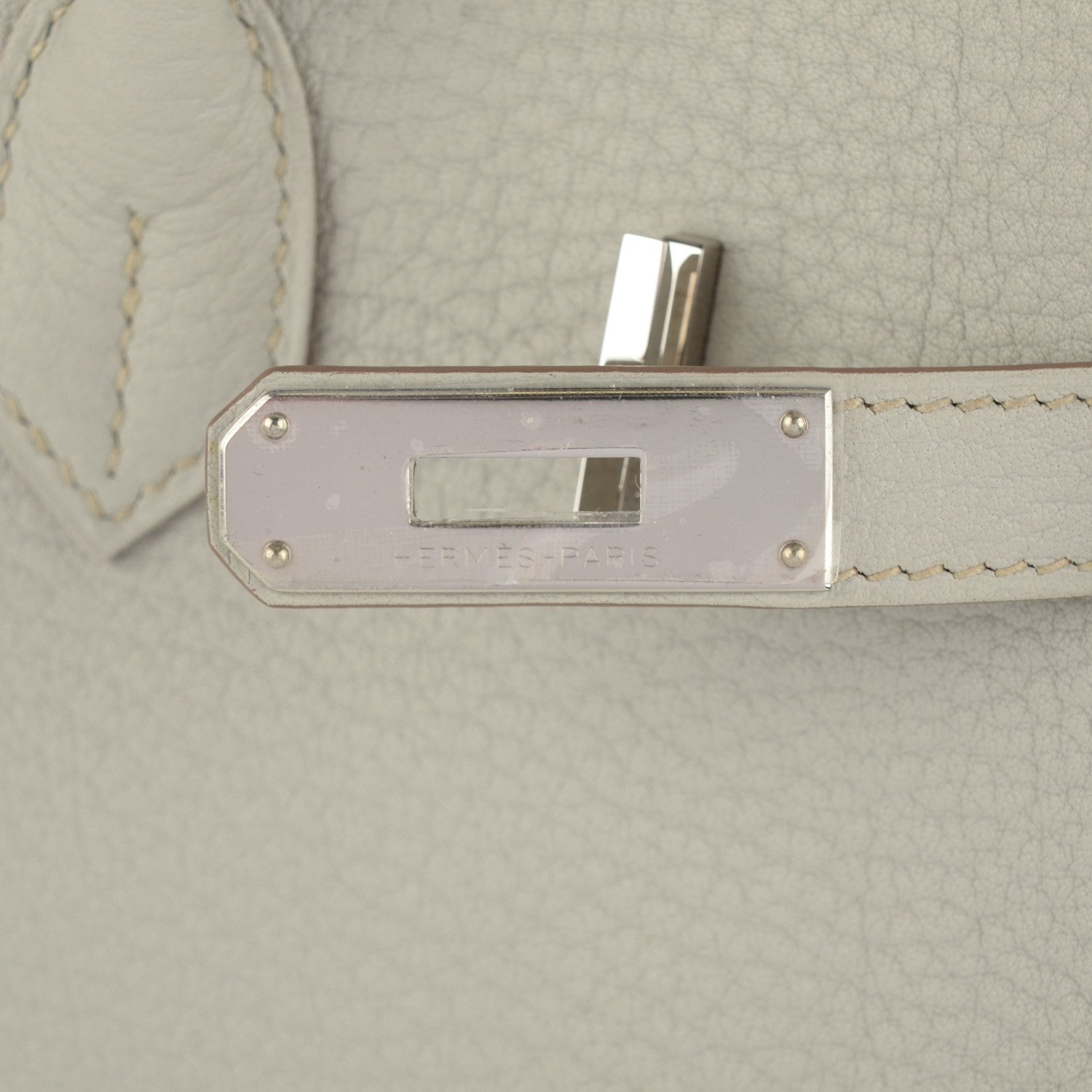 Hermes Taurillon Clemence Birkin 35 Gris Perle 15 of 15
