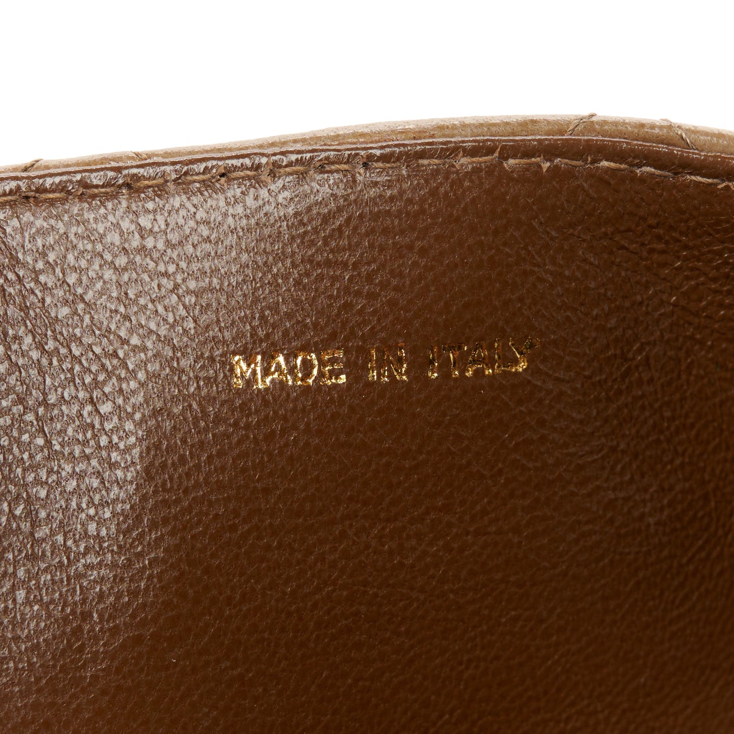 Lambskin Quilted Tassel Envelope Flap Brown