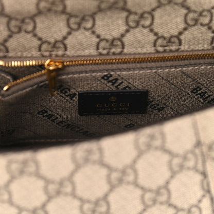Balenciaga X GUCCI GG Supreme Monogram Small Hourglass Top Handle Bag Beige Ebony 6 of 12