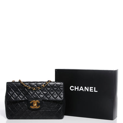 Chanel Lambskin Quilted XL Jumbo Flap Black 11 of 11