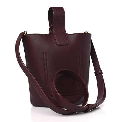 Loewe Calfskin Mini Pebble Bucket Bag Dark Burgundy 3 of 9