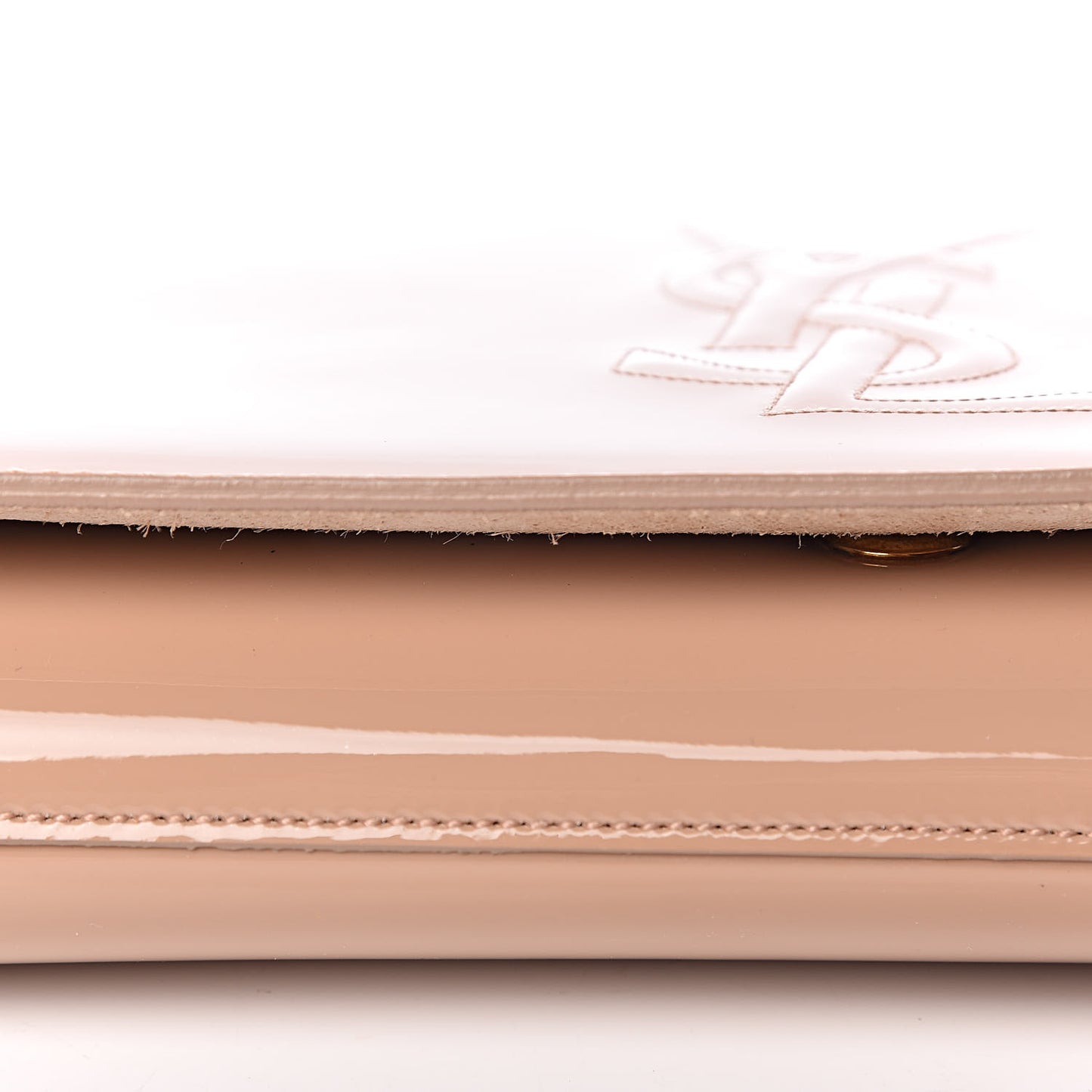 Patent Calfskin Monogram Large Belle De Jour Clutch Chair