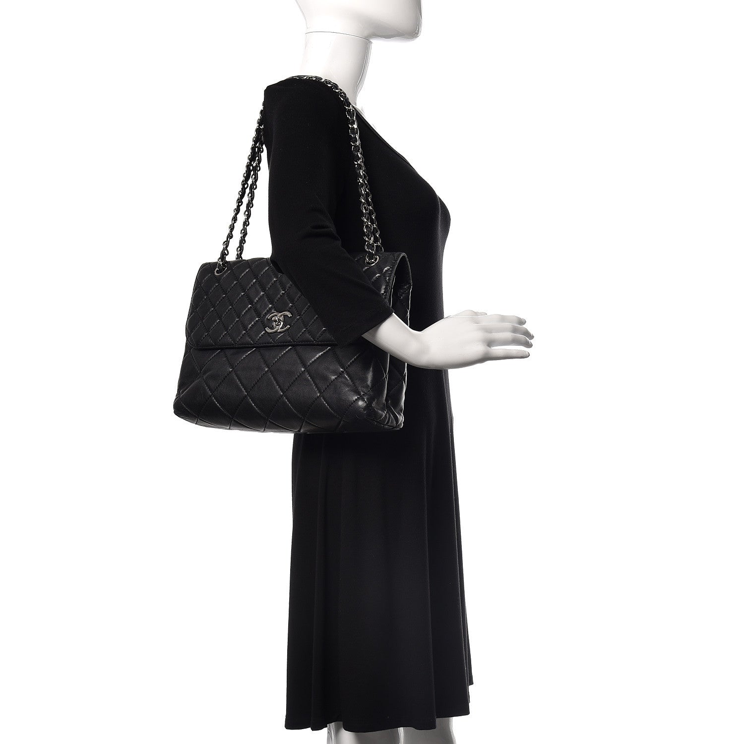 Chanel Calfskin Quilted In The Business Flap Bag Black 2 of 19