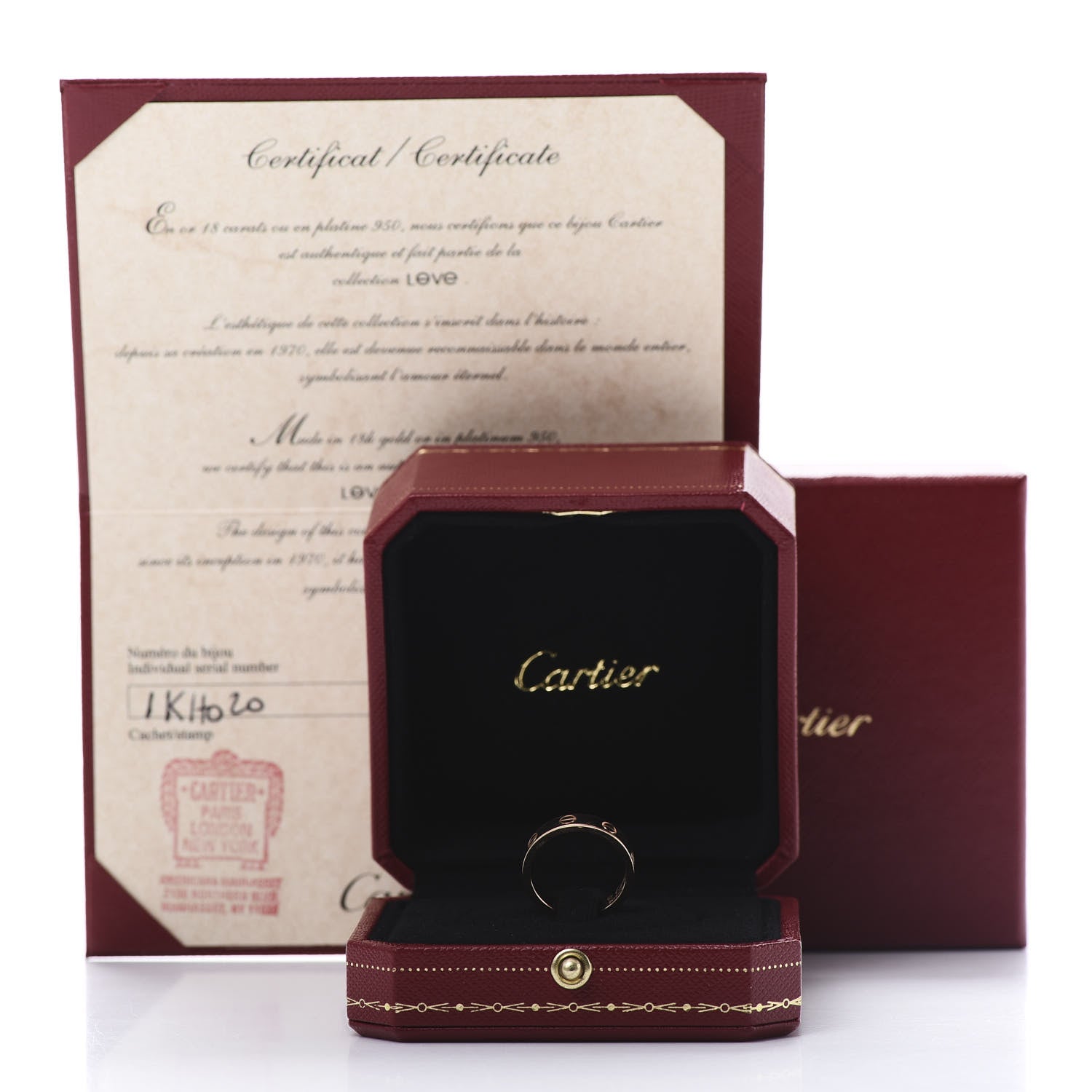 Cartier 18K Pink Gold Diamond 4mm LOVE Wedding Band Ring 50 5.25 5 of 5