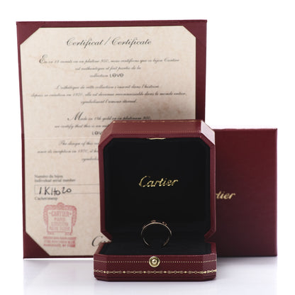 Cartier 18K Pink Gold Diamond 4mm LOVE Wedding Band Ring 50 5.25 5 of 5