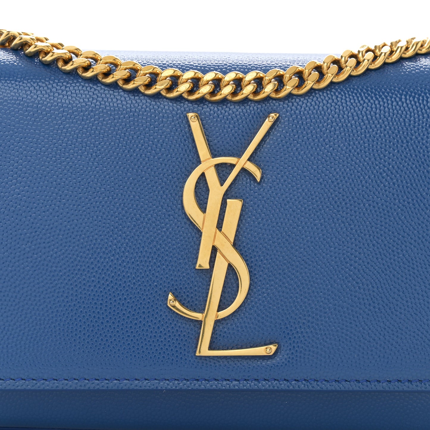 Grain De Poudre Small Classic Monogram Kate Satchel Royal Blue