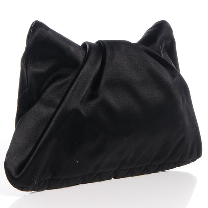 Chanel Satin Quilted Flap Clutch Black 3 of 7