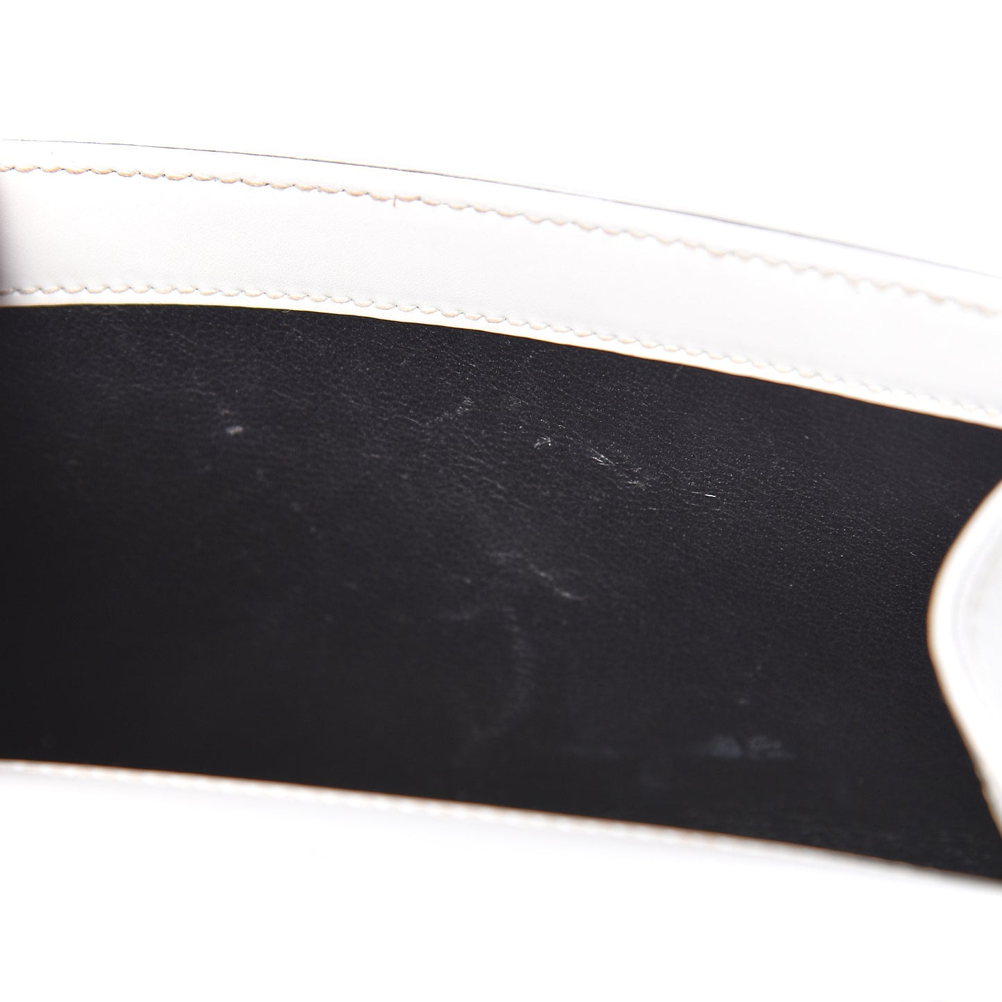 Smooth Calfskin Small Monogram Kate Satchel Optical White