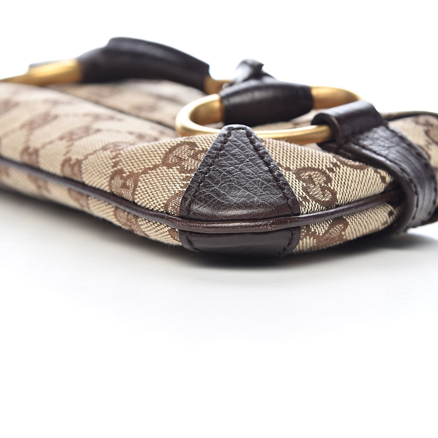 Monogram Horsebit Clutch Dark Brown