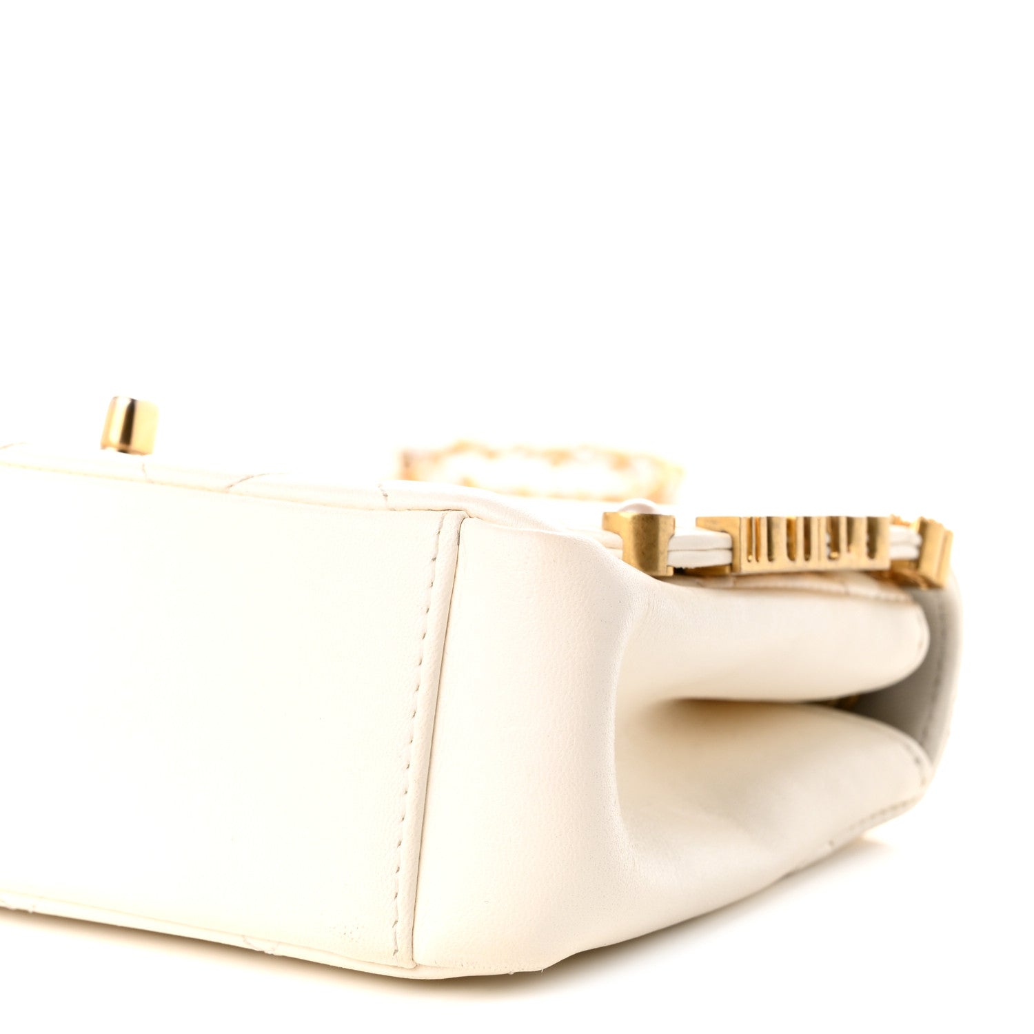 Chanel Lambskin Enamel Strass Quilted Mini Paris Monaco Flap White 9 of 10