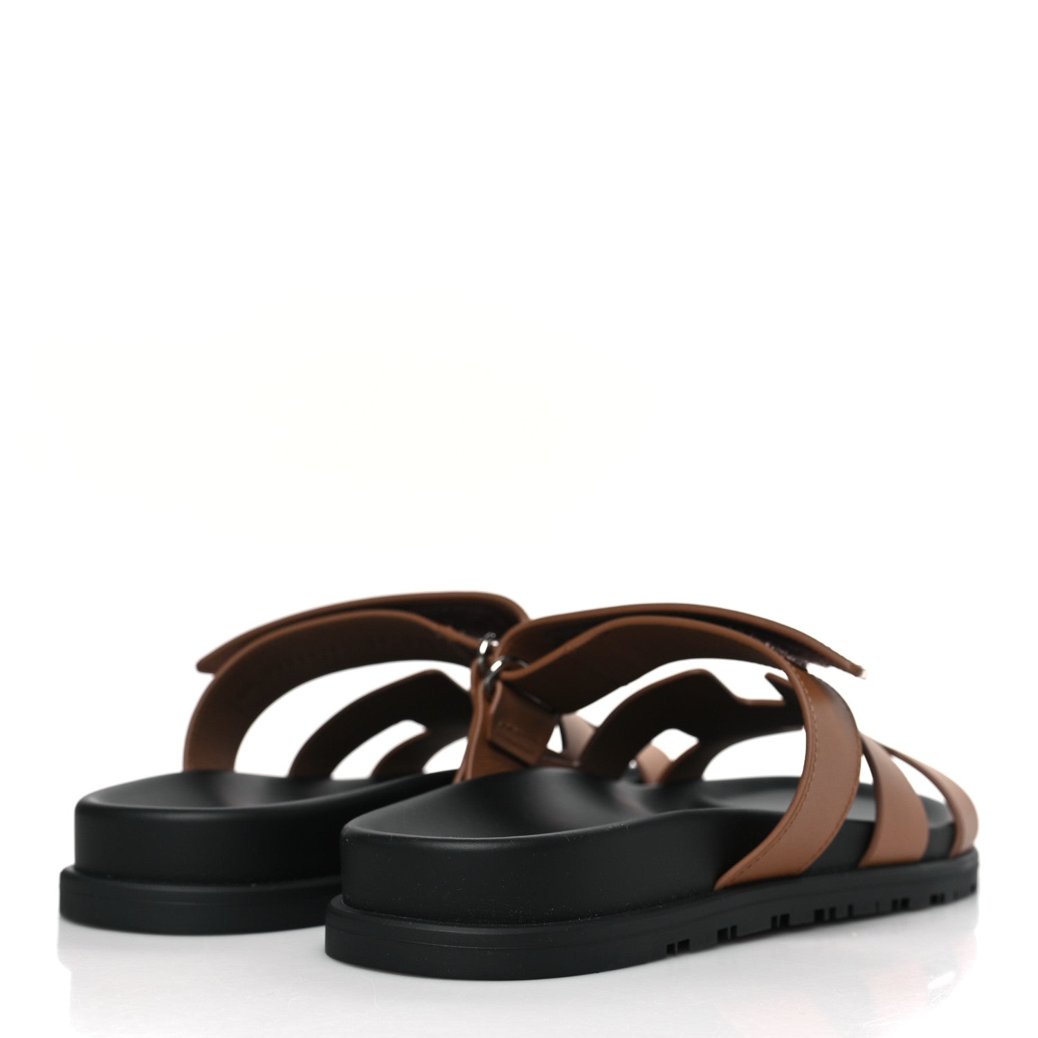 Hermes Calfskin Womens Chypre Sandals 39 Gold 4 of 9
