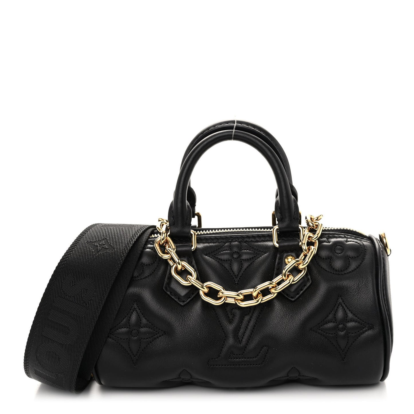 Calfskin Bubblegram Papillon BB Black