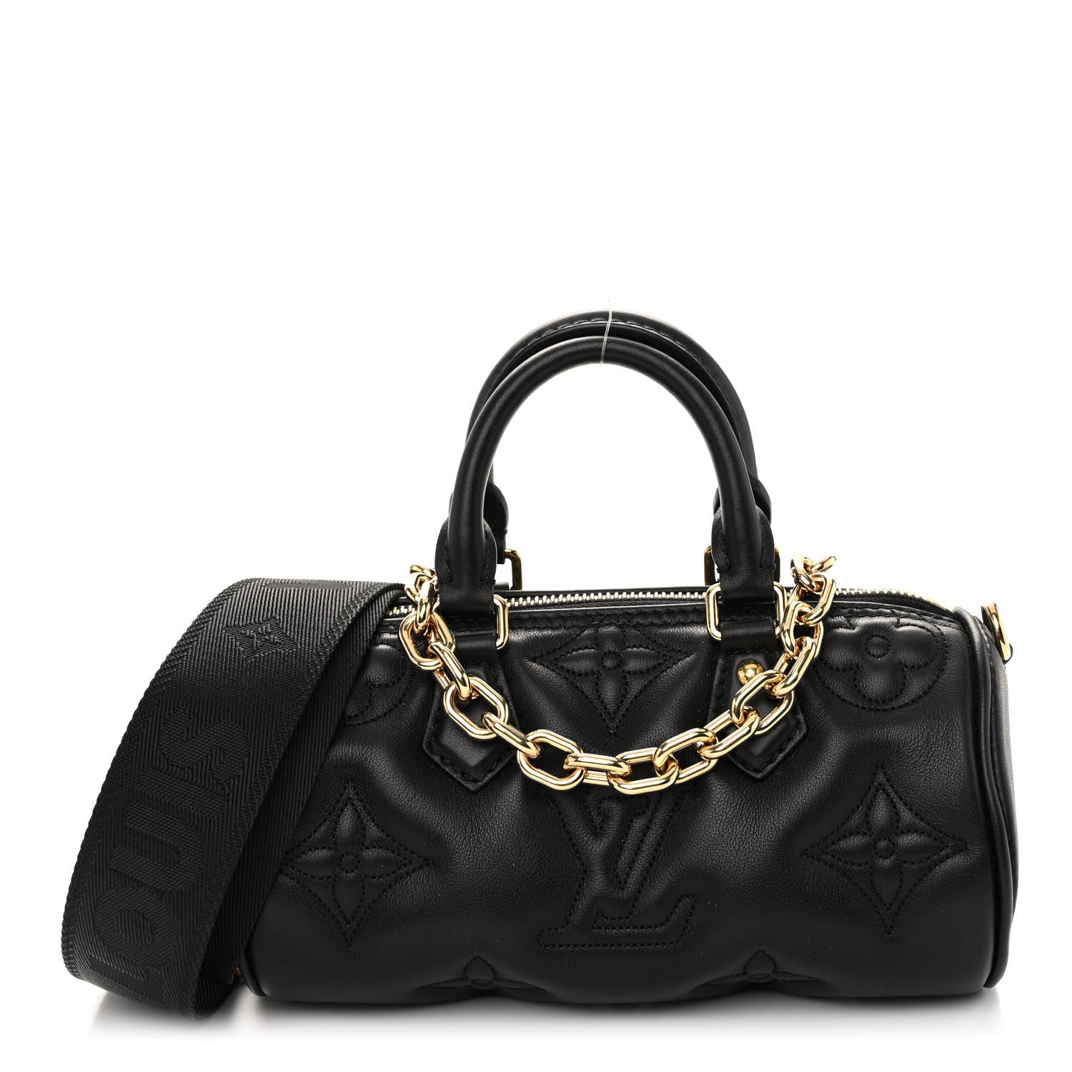 Louis Vuitton Calfskin Bubblegram Papillon BB Black 1 of 9