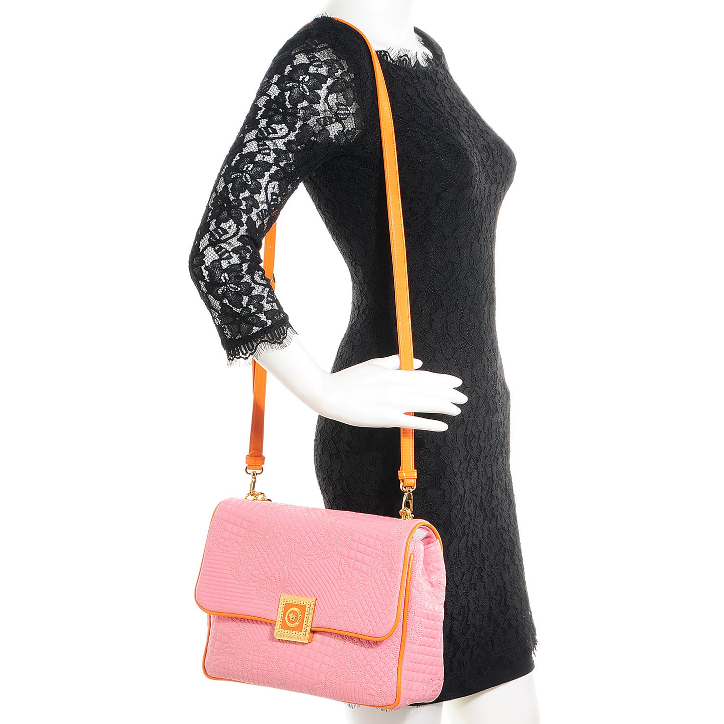 Leather Microvanitas Quilted New Icon Handbag Pink