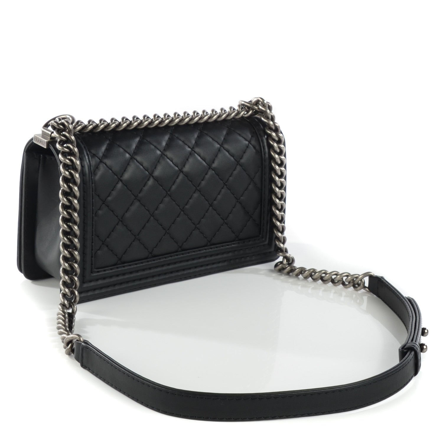 Chanel Calfskin Quilted Medium Boy Flap Black 3 of 9