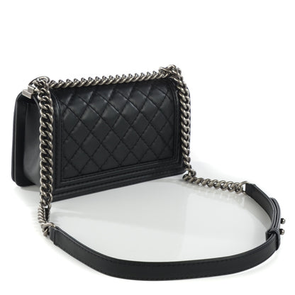 Chanel Calfskin Quilted Medium Boy Flap Black 3 of 9