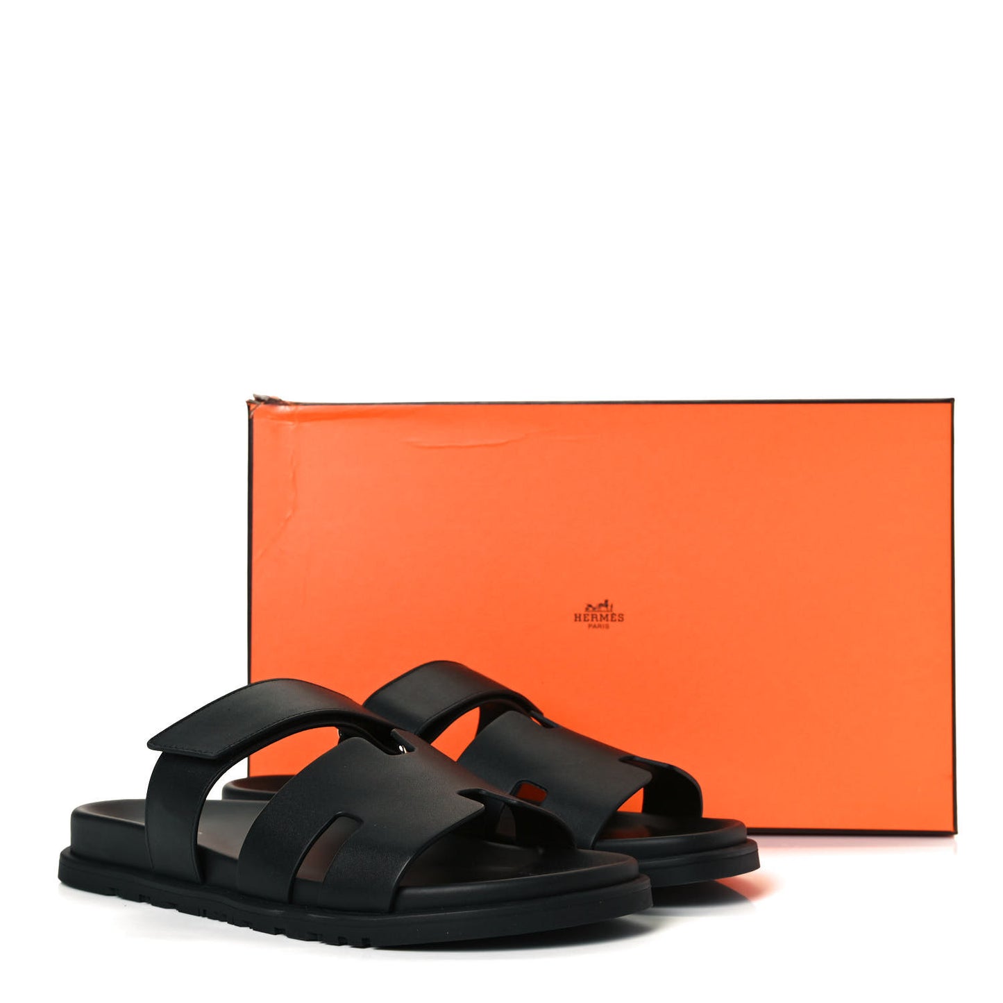 Calfskin Mens Chypre Sandals 43 Black