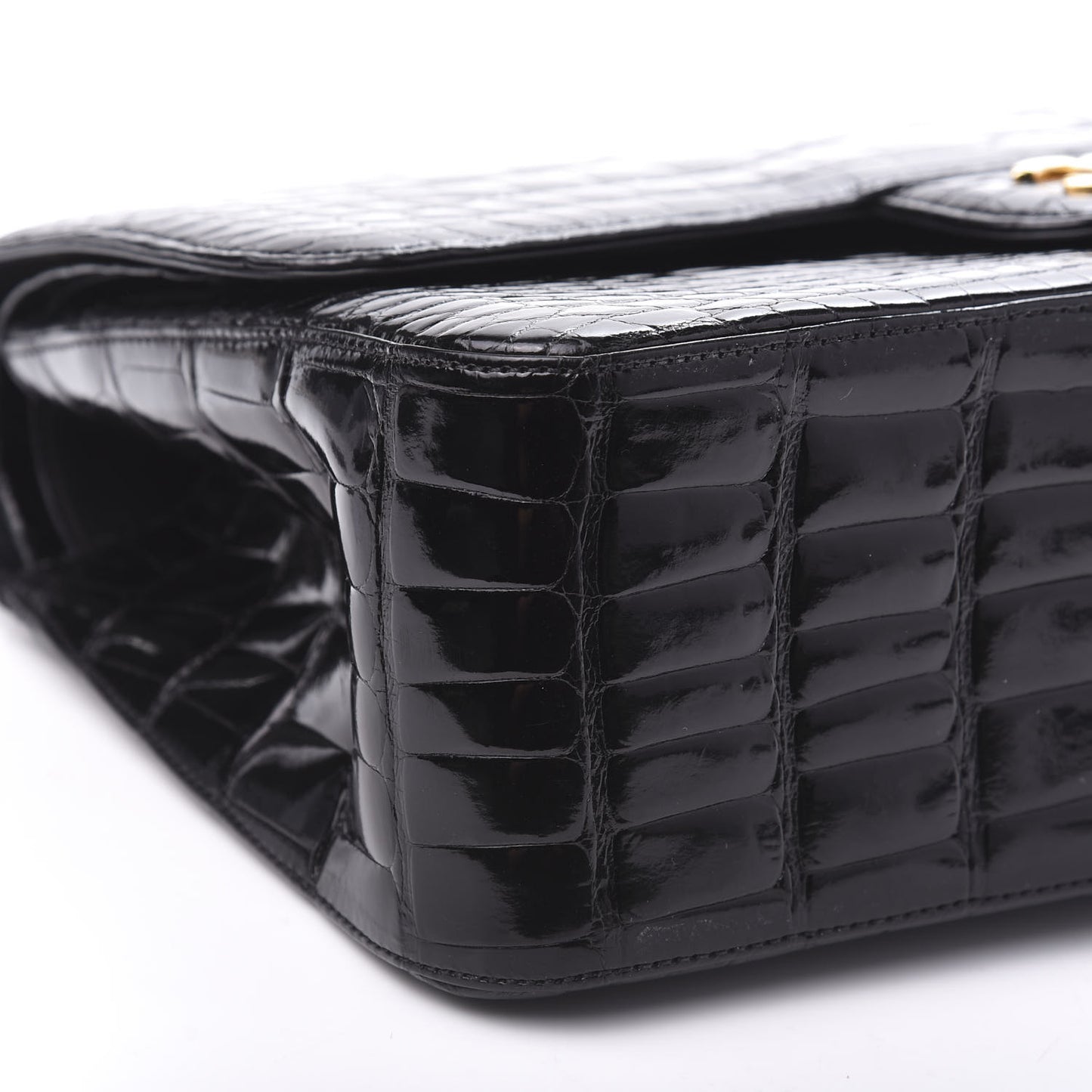 Alligator Jumbo Double Flap Black