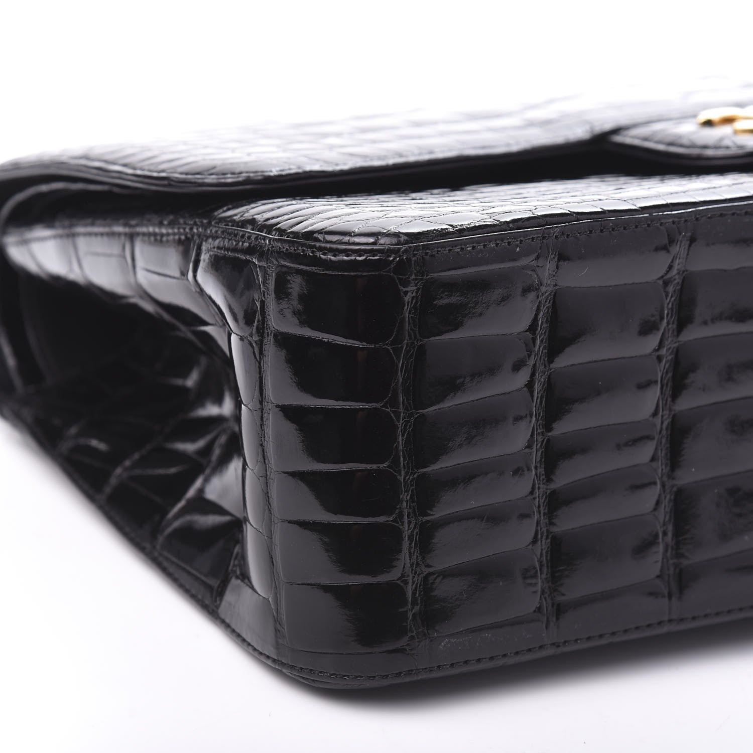 Chanel Alligator Jumbo Double Flap Black 9 of 13