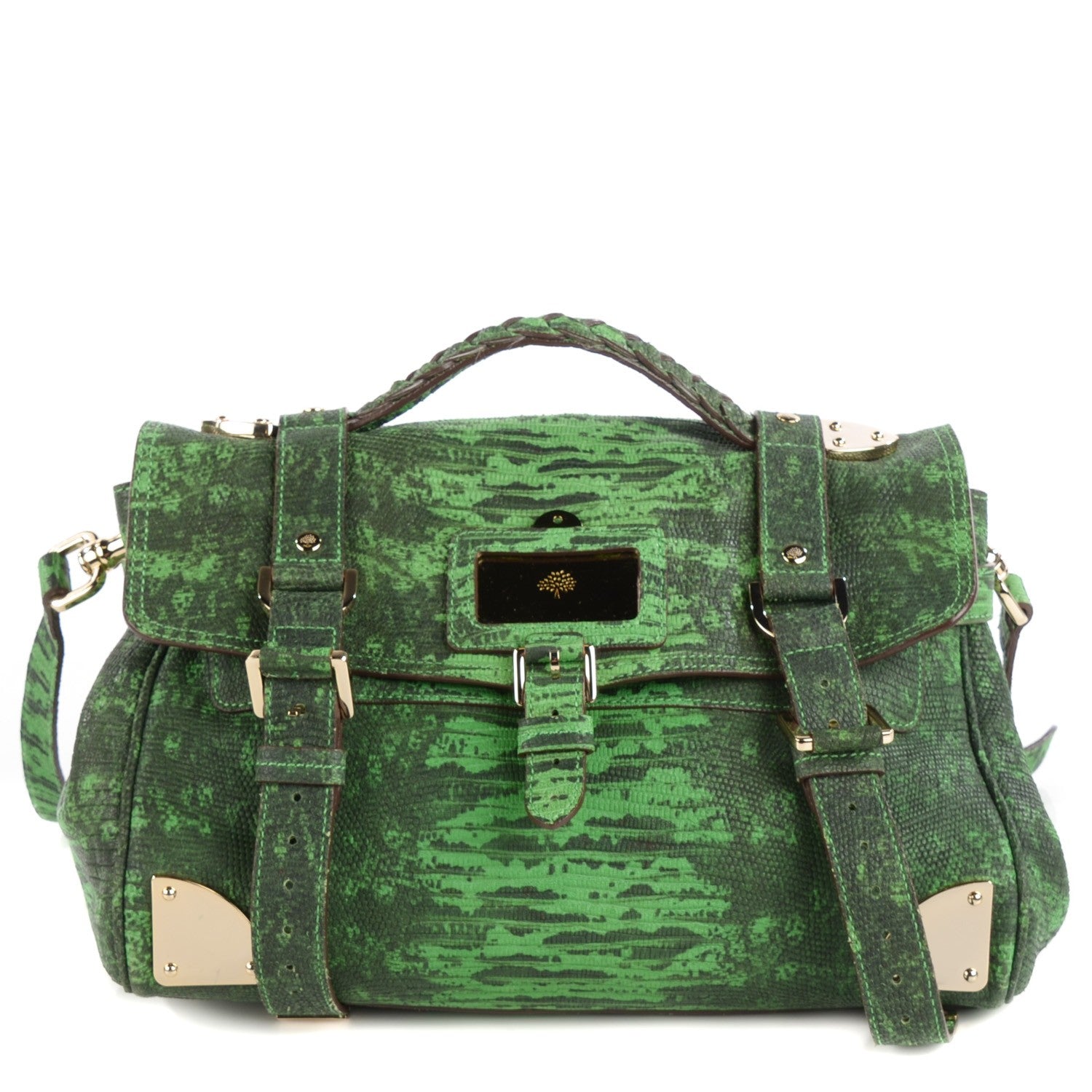 Mulberry Lizard Print Travel Day Grass Green 1 of 11