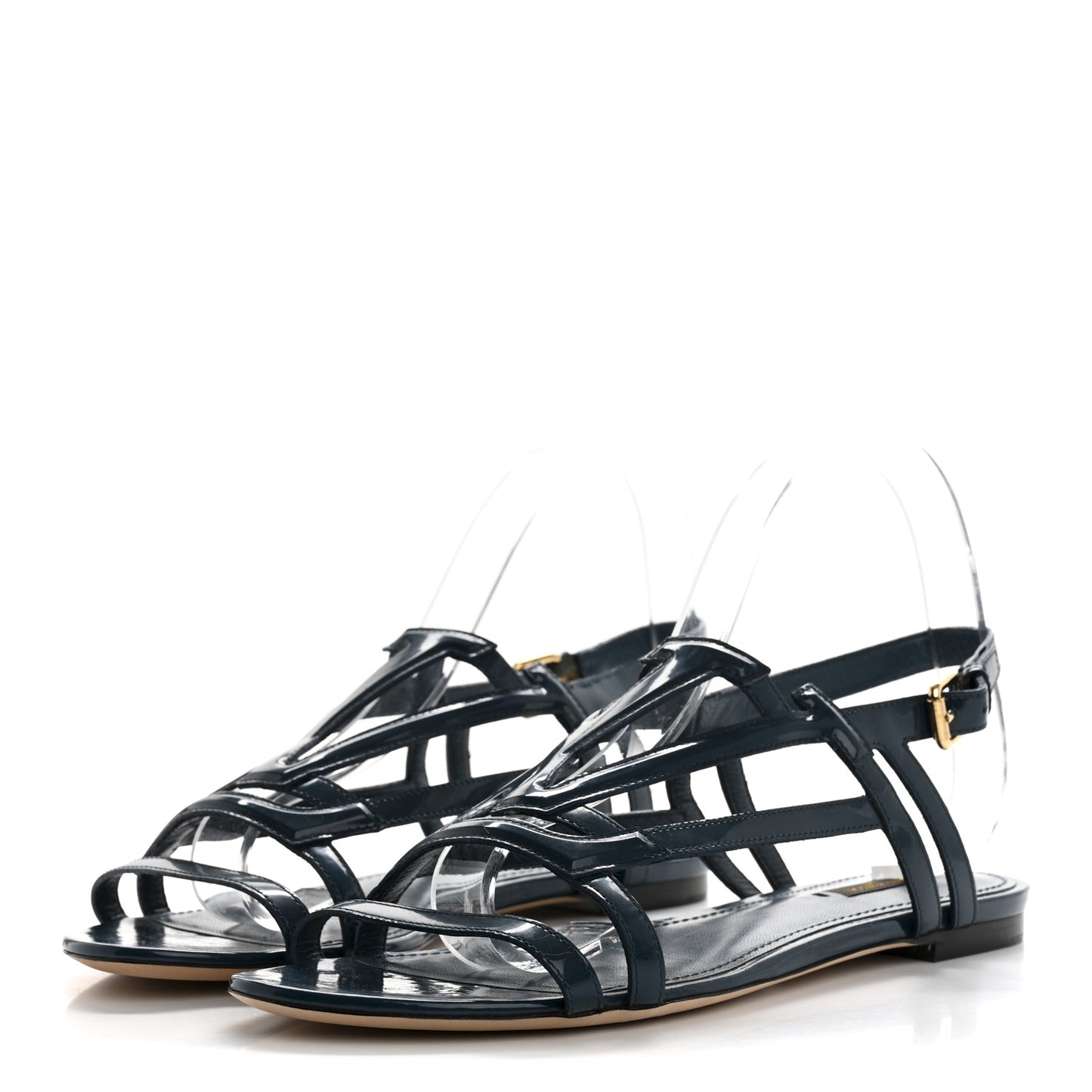 Patent Sandals LV Sandals 40 Blue