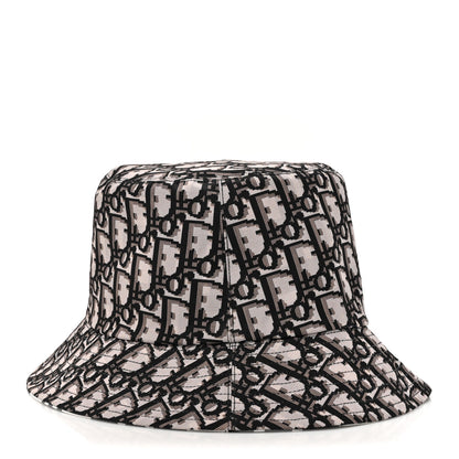 Christian Dior Oblique Plaid Reversible Teddy-D Brim Bucket Hat Black White 11 of 13