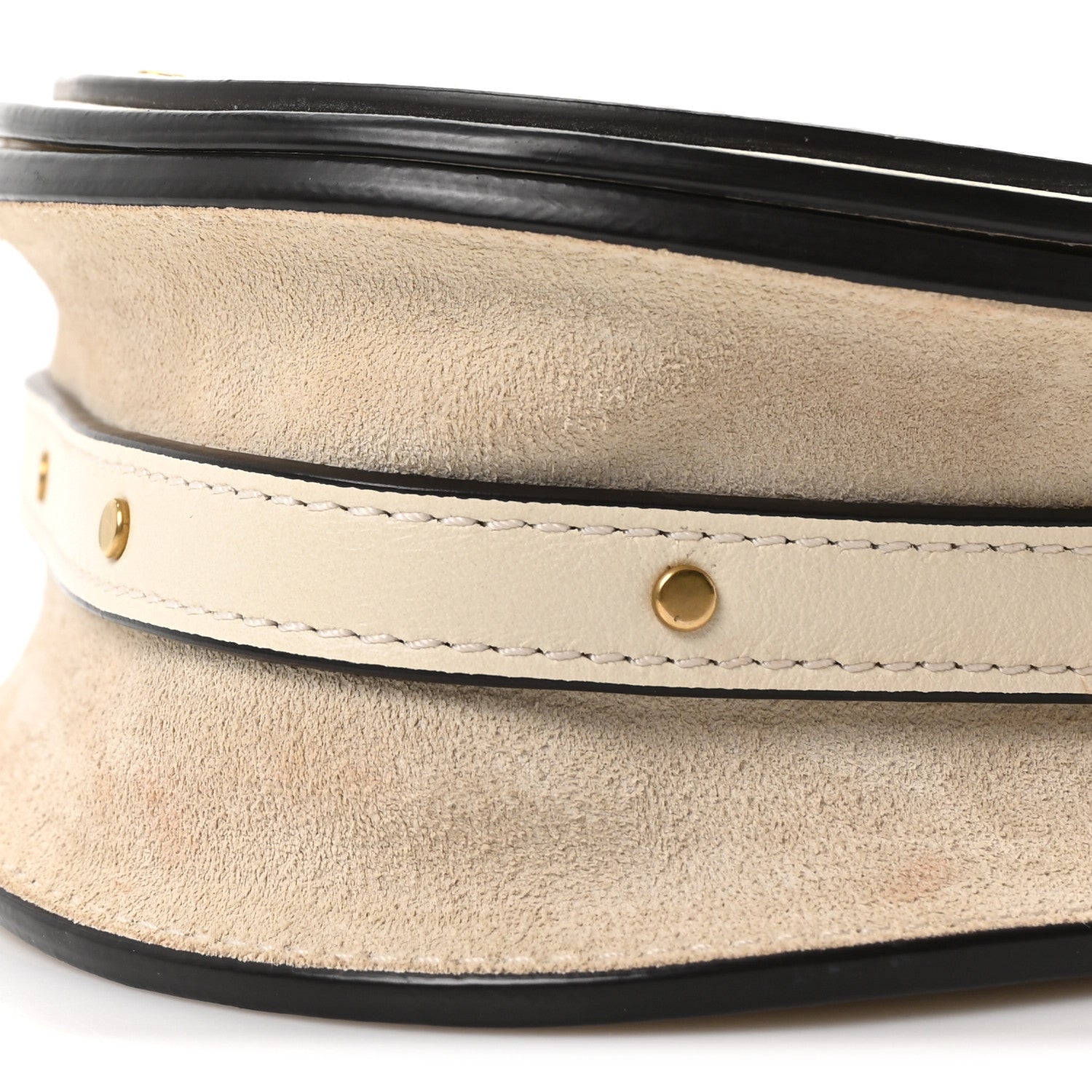 Chloe Calfskin Suede Small Nile Bracelet Bag Off White 10 of 10
