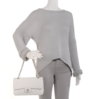 Chanel Caviar Quilted Medium Double Flap White 2 of 9