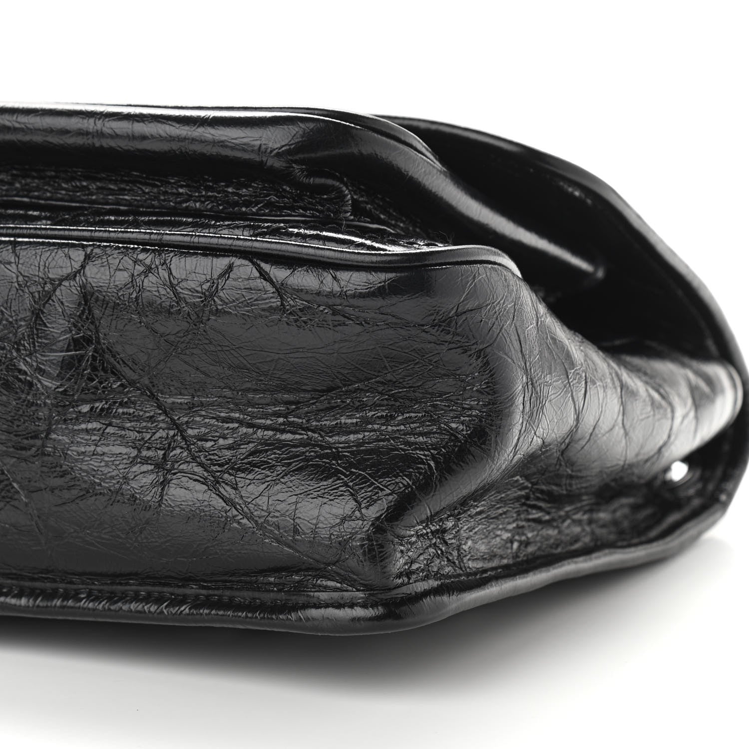 Saint Laurent Crinkled Calfskin Matelasse Monogram Medium Niki Chain Satchel Black 10 of 10