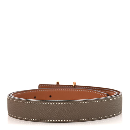 Hermes Swift Epsom 24mm H Torsade Belt 85 34 Etoupe Gold 2 of 6