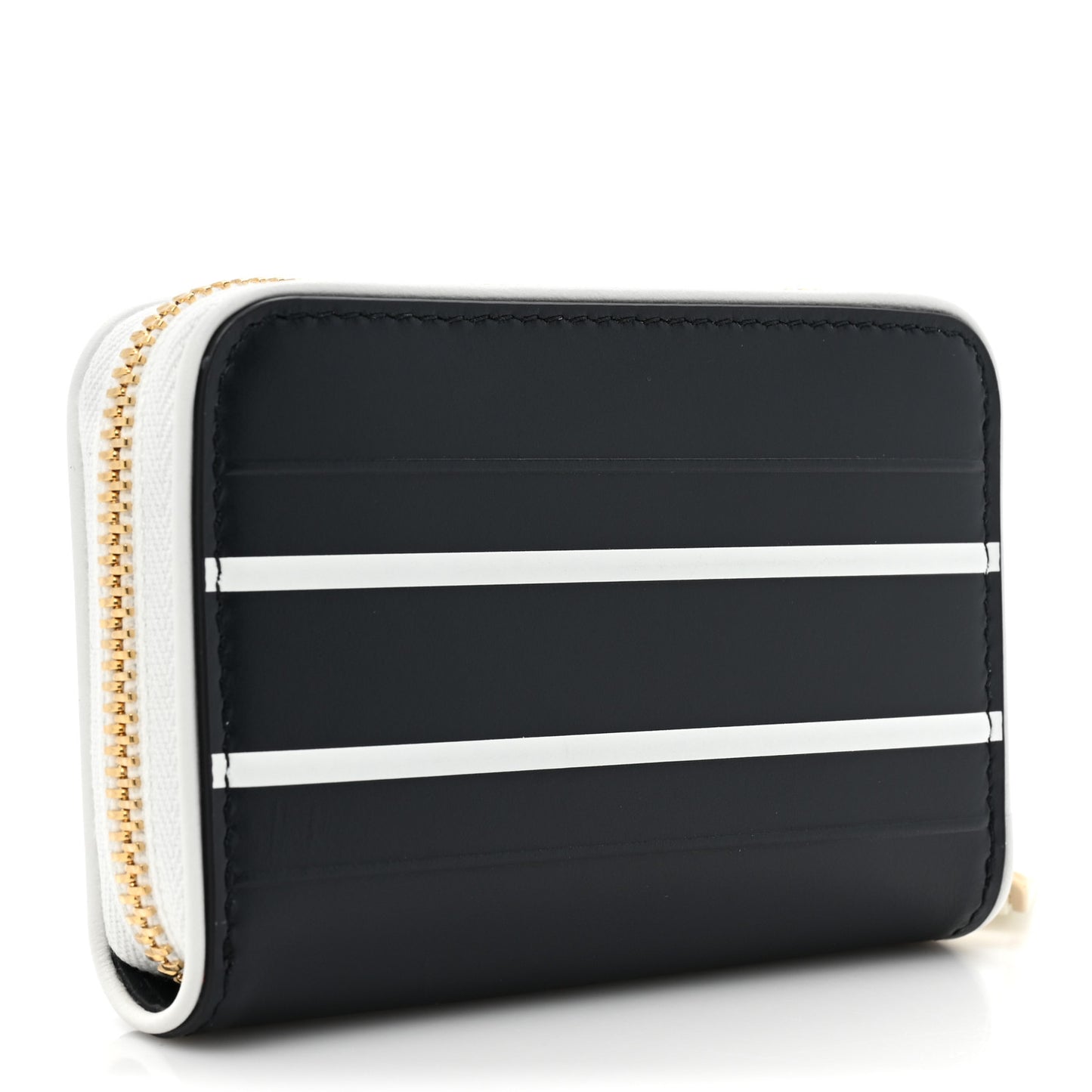 Calfskin Vibe Voyageur Card Holder Blue White