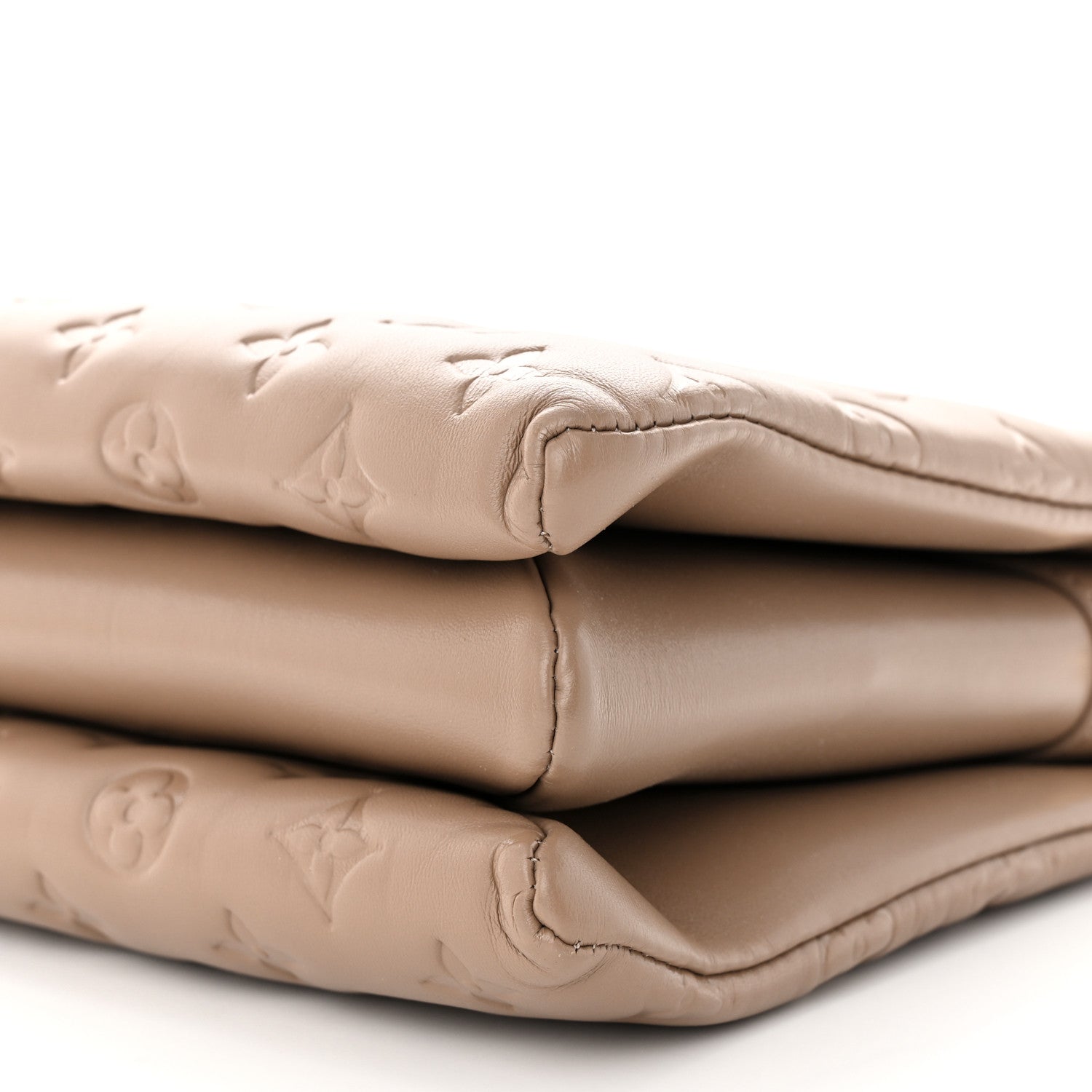 Louis Vuitton Lambskin Embossed Monogram Coussin PM Taupe 10 of 10