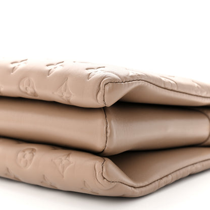 Louis Vuitton Lambskin Embossed Monogram Coussin PM Taupe 10 of 10