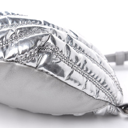 Chanel Metallic Lame Quilted Space Suit Waist Bag Silver 11 of 13
