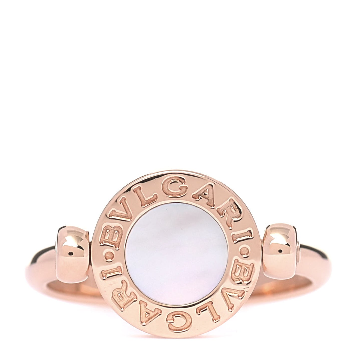 18K Rose Gold Diamond Mother of Pearl BVLGARI BVLGARI Ring 53 6.25