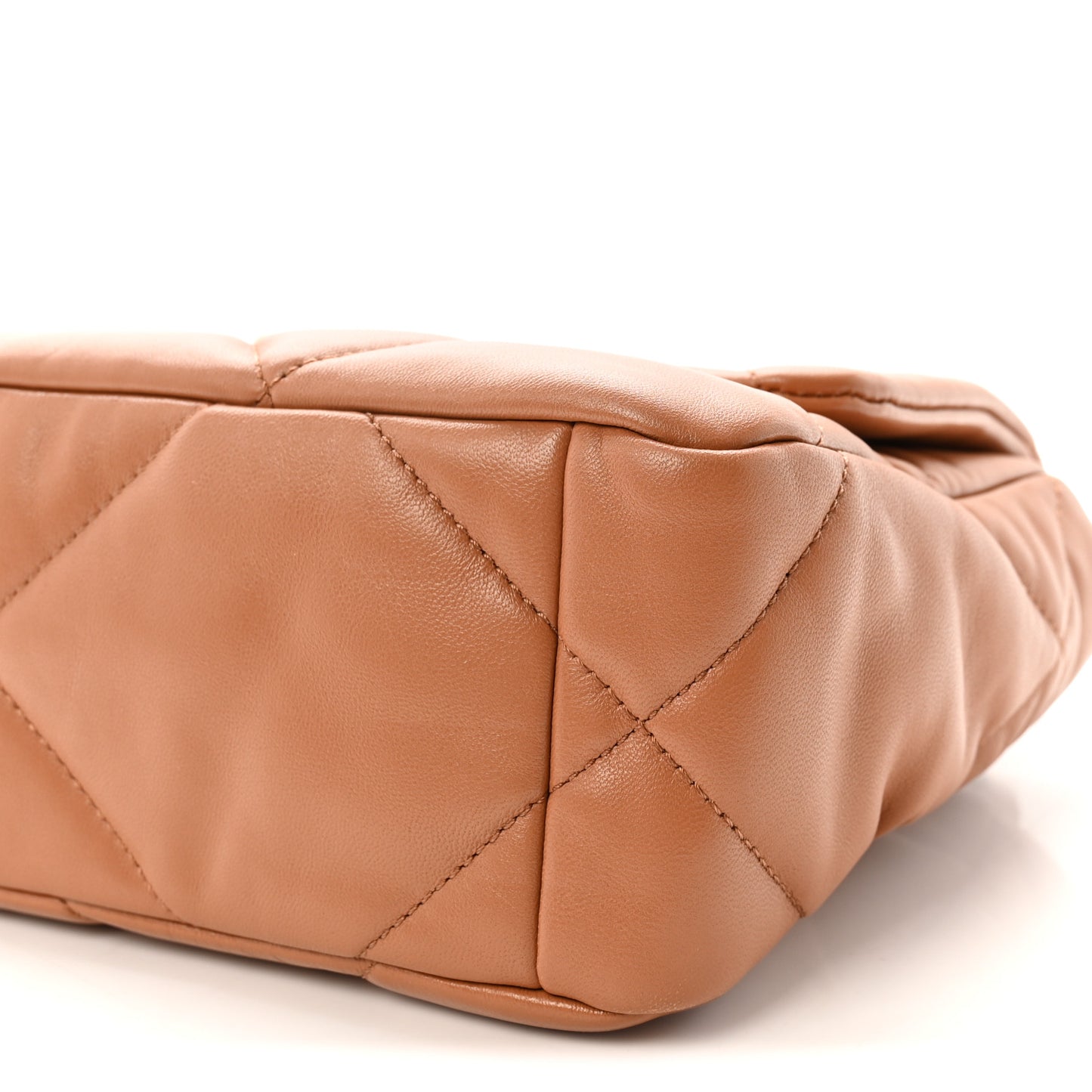 Lambskin Quilted Medium Chanel 19 Flap Brown