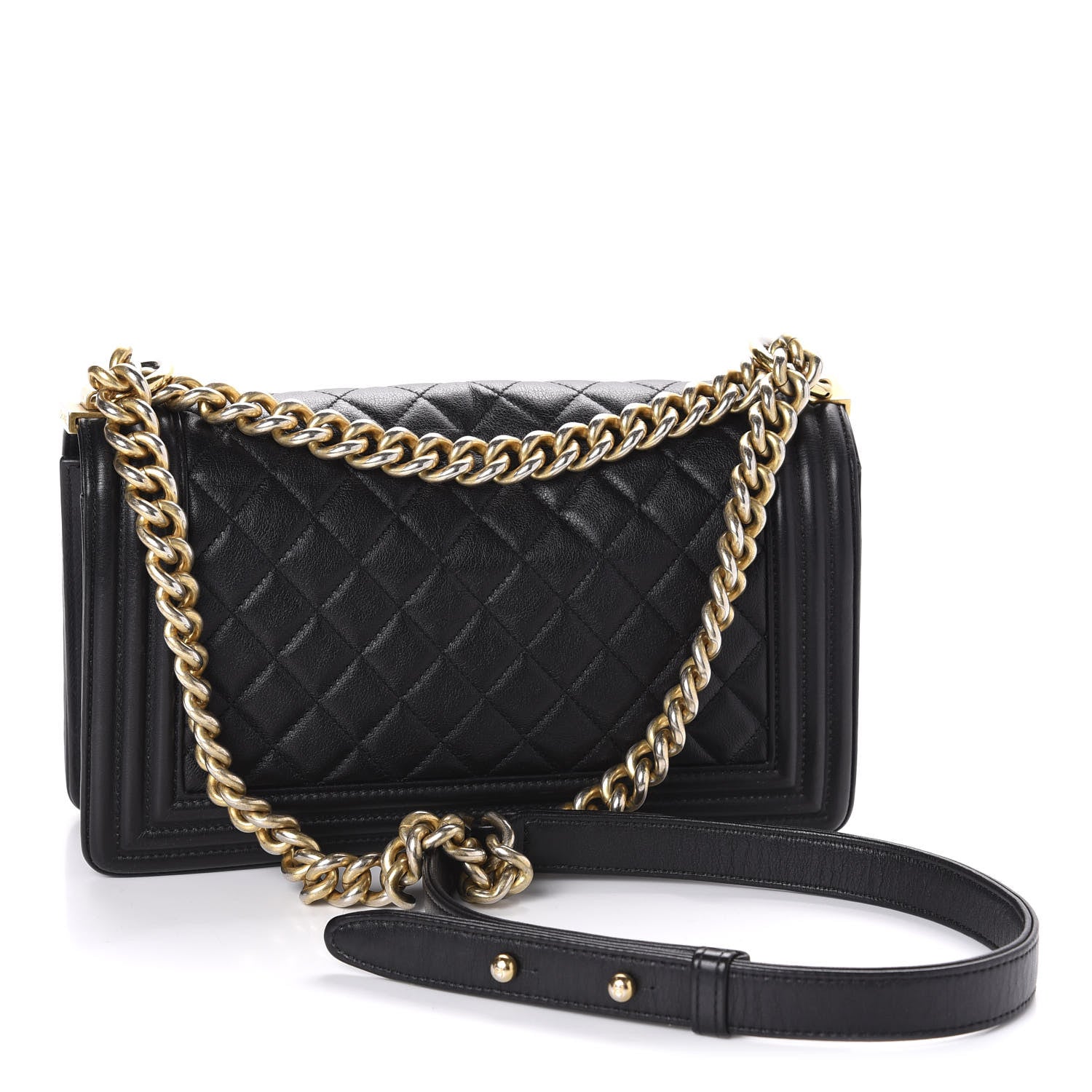 Chanel Calfskin Quilted Medium Boy Flap Black 3 of 14