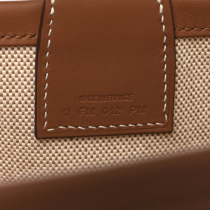 Hermes Military Toile Canvas Swift Steeple 25 Bag Gold 7 of 11