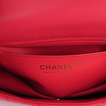 Chanel Caviar Quilted Mini Rectangular Flap Dark Pink 7 of 8