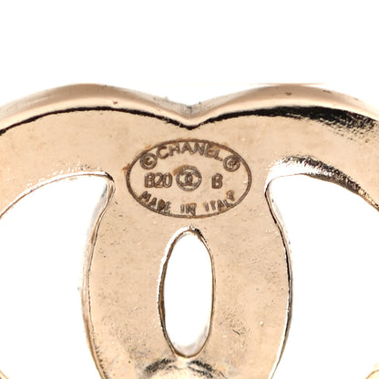 Chanel Crystal CC Sergeant Chanel Earrings Gold 4 of 4