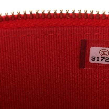 Chanel Caviar Quilted Small Vertical Coco Beauty Vanity Case With Chain Red 7 of 10