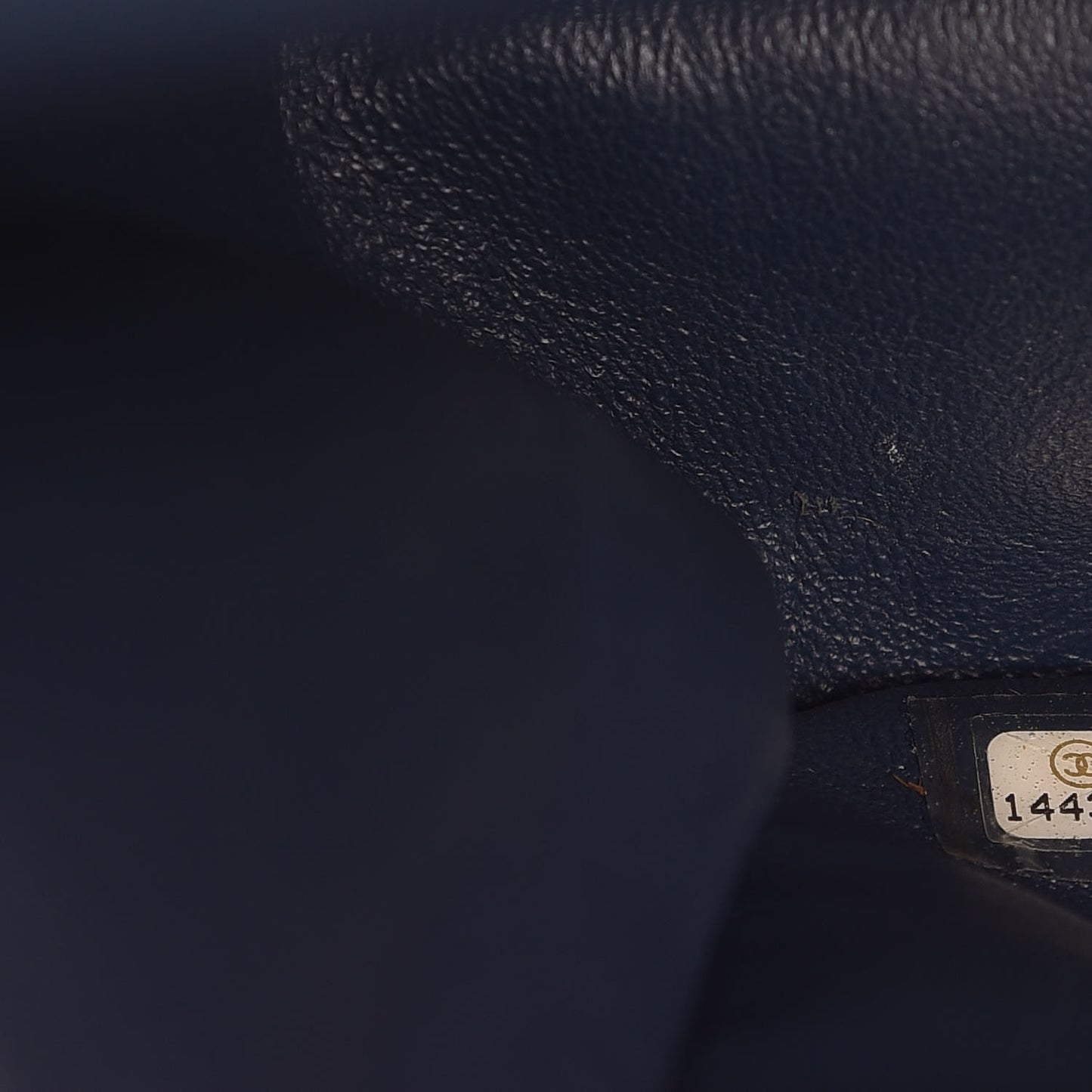 Patent Quilted Maxi Double Flap Navy Blue