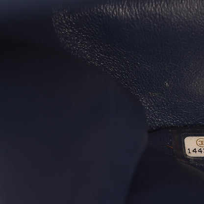 Chanel Patent Quilted Maxi Double Flap Navy Blue 14 of 23