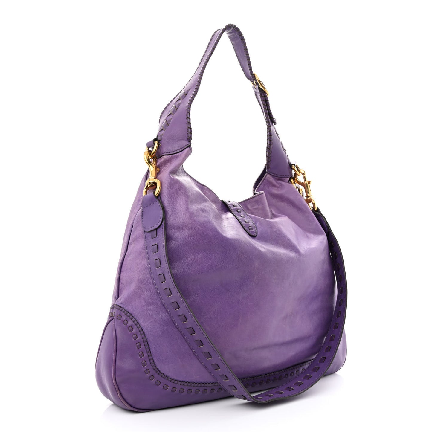 Calfskin Large New Jackie Hobo Purple