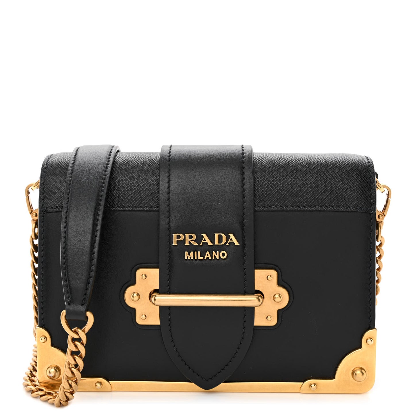 City Calf Saffiano Cahier Bag Black