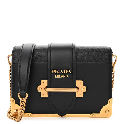 Prada City Calf Saffiano Cahier Bag Black 1 of 11