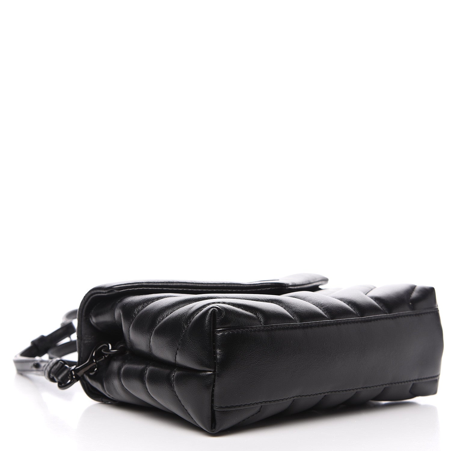 Saint Laurent Calfskin Y Quilted Monogram Toy Loulou Crossbody Bag Black 3 of 7