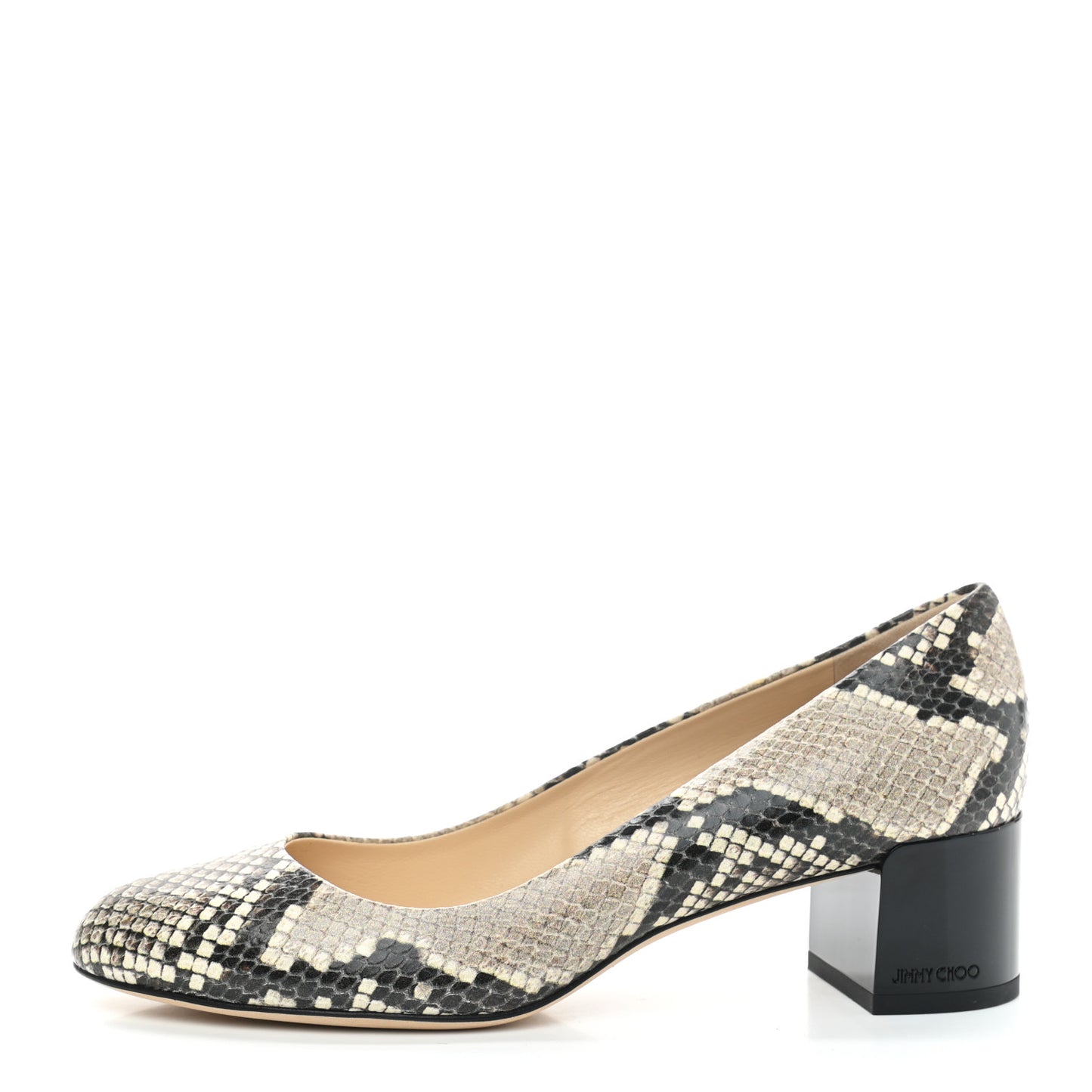 Calfskin Python Embossed Jessie Pump 37.5 Natural
